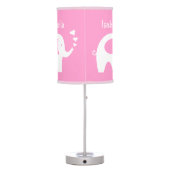 Pink elephant table lamp baby girl nursery room (Back)