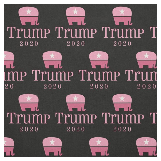 Pink Elephant Women for Donald Trump 2020 Fabric (Swatch)