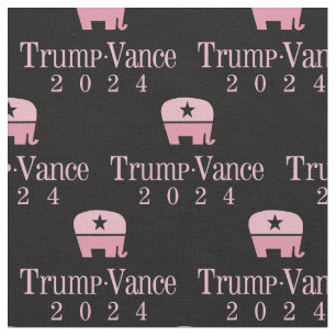 Pink Elephant Women for Donald Trump 2024 Fabric