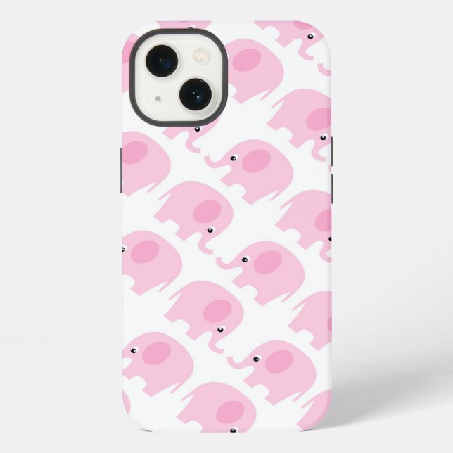Pink Elephants Iphone Case (Back)
