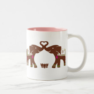 Pink Elephants Love Mug