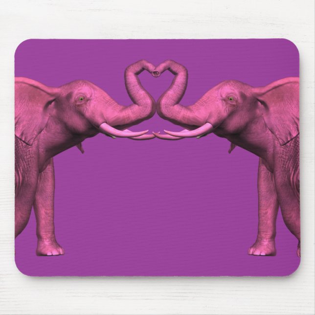 Pink Elephants Mouse Pad (Front)