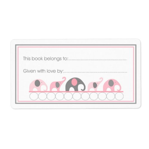 Pink Elephants Parade Bookplate Fill_in style