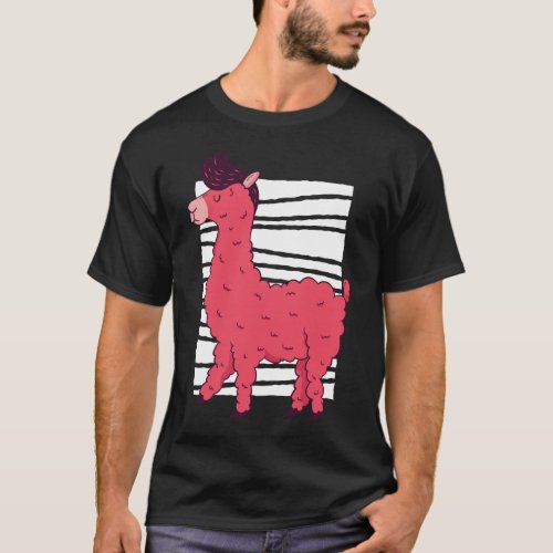 Pink ELVIS lama T_Shirt