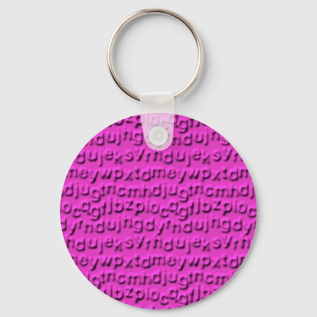 Pink Embossed Keychain (Front)