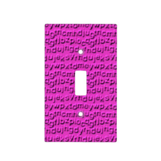 Pink Embossed Modern Graphic Pattern Light Switch Cover