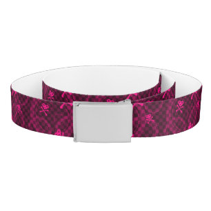 Pink Emo Pattern With Circles Belt