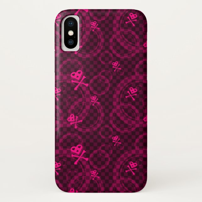 Pink Emo Pattern With Circles Case-Mate iPhone Case (Back)