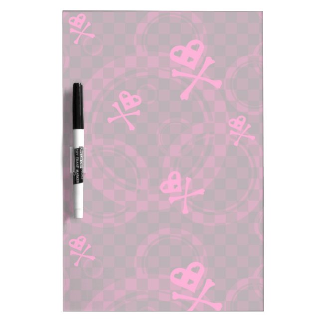 Pink Emo Pattern With Circles Dry-Erase Board (Front)