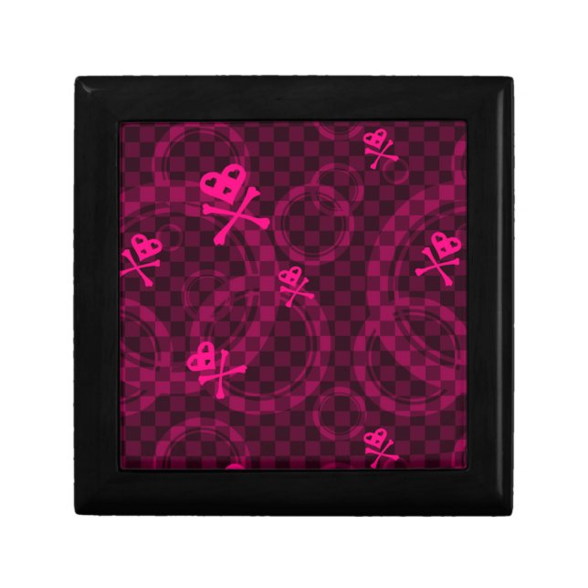 Pink Emo Pattern With Circles Gift Box (Front)