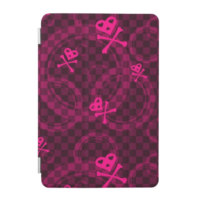Pink Emo Pattern With Circles iPad Mini Cover (Front)