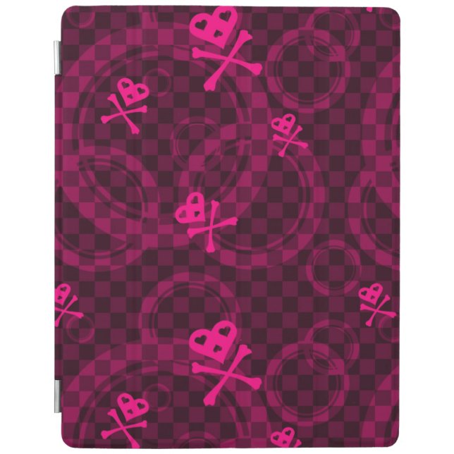 Pink Emo Pattern With Circles iPad Smart Cover (Front)