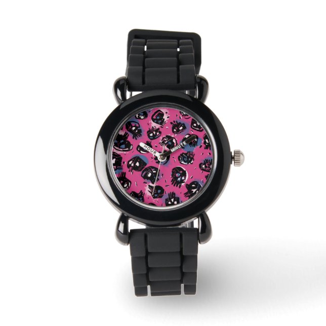 Pink emo scull Accessories  Jewelry  Watches (Front)