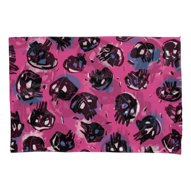Pink emo scull Home & Living  Bedding  Pillowcases (Front)