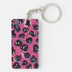 Pink emo scull Office & School Promotional Keychain