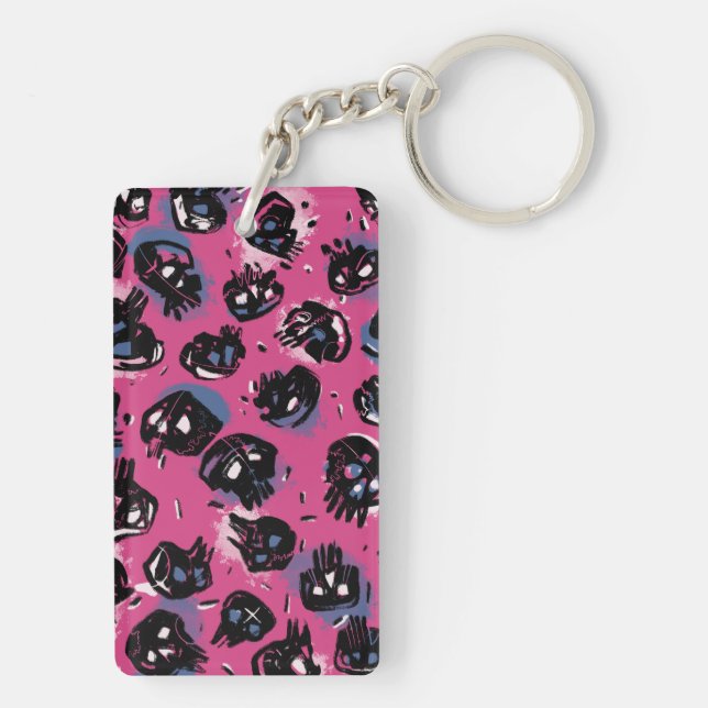Pink emo scull Office & School  Promotional  Keychain (Back)