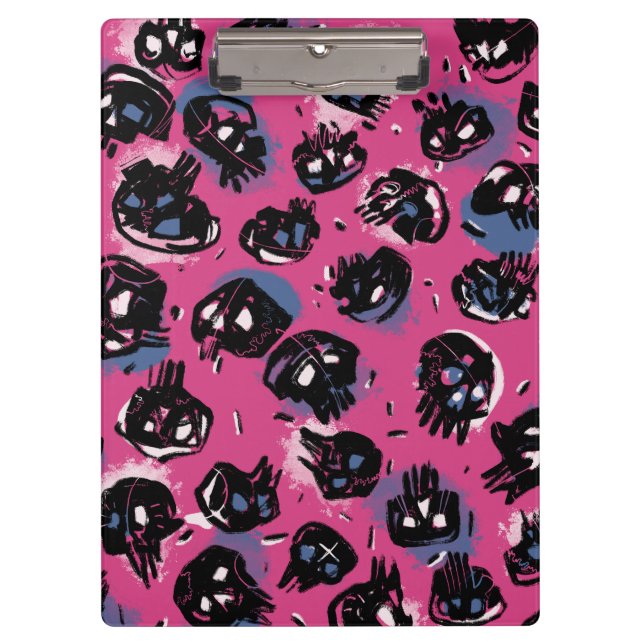 Pink emo scull Office & School  Stationery  Clipboard (Front)