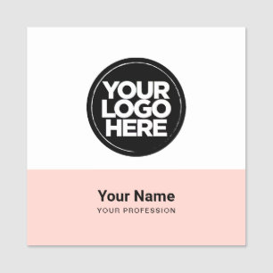 Pink Employee Pin Name Tag or Magnetic with Logo