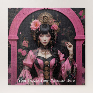 Pink Empress of the Butterfly World Jigsaw Puzzle