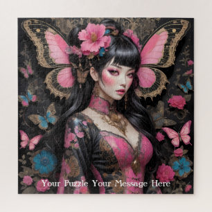 Pink Empress of the Butterfly World Jigsaw Puzzle