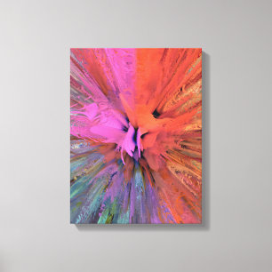 Pink Energy Butterfly Fractal Art Canvas Print