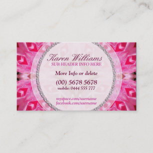 Pink Energy New Age Holistic Business Card