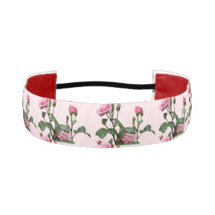 PINK ENGLISH ROSE ATHLETIC HEADBAND