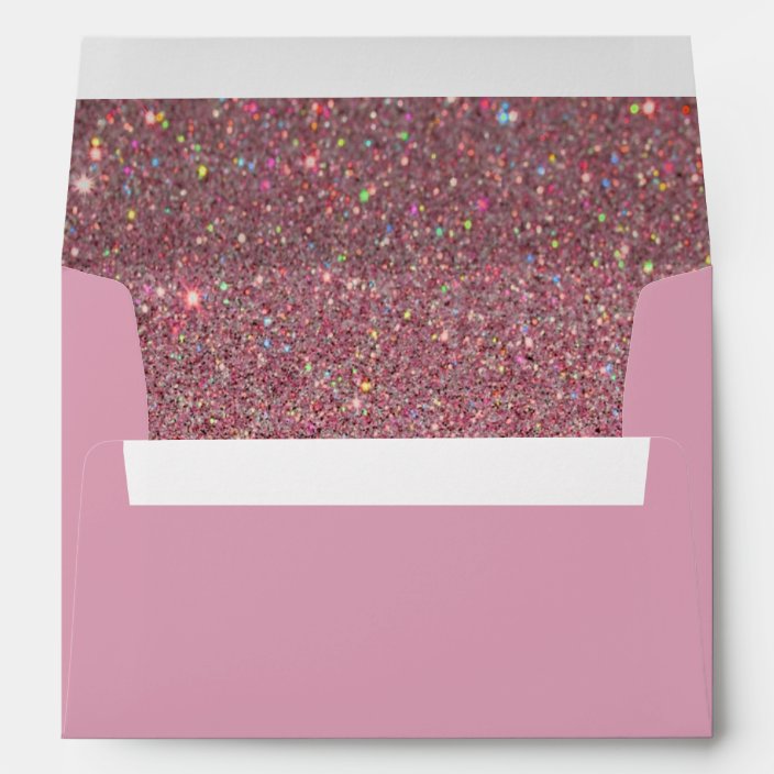 Pink Envelope, Pink Glitter Lined Envelope Zazzle
