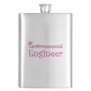 Pink Environmental Engineer Flask