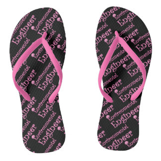 Pink Environmental Engineer Flip Flops