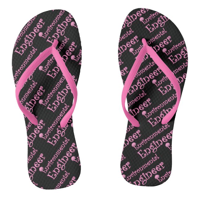 Pink Environmental Engineer Flip Flops (Footbed)