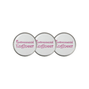 Pink Environmental Engineer Golf Ball Marker