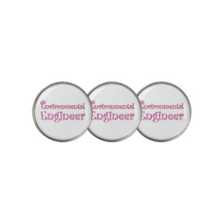Pink Environmental Engineer Golf Ball Marker