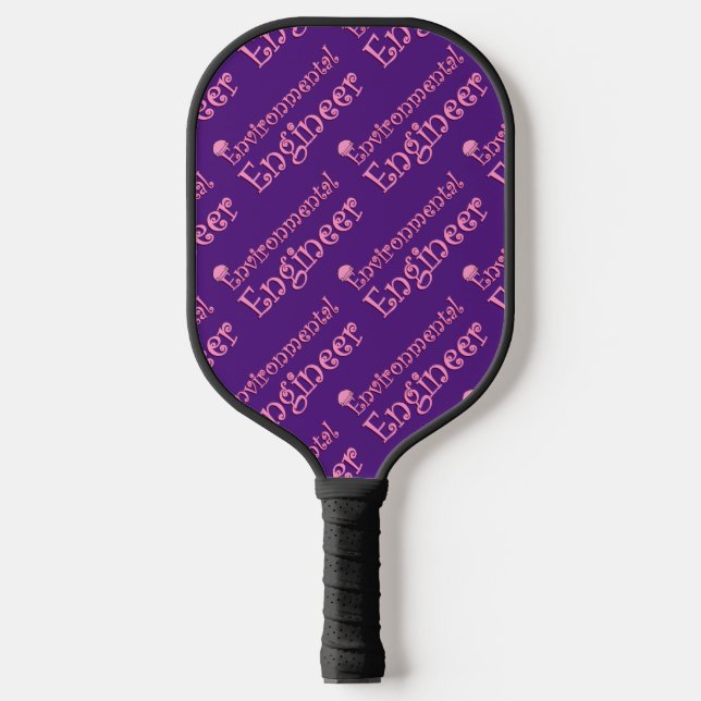 Pink Environmental Engineer Pickleball Paddle (Front)