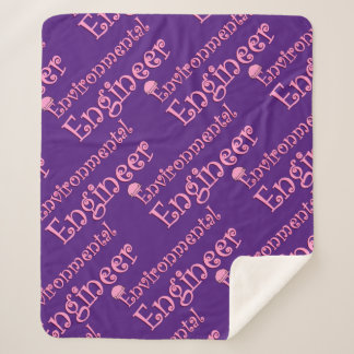 Pink Environmental Engineer Sherpa Blanket