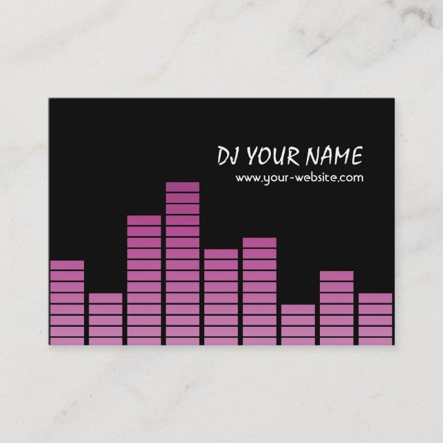 Pink Equalizer Business Card (Front)
