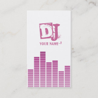 Pink Equalizer Business Card