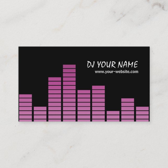 Pink Equalizer Business Card (Front)