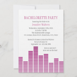 Pink Equalizer Invitation