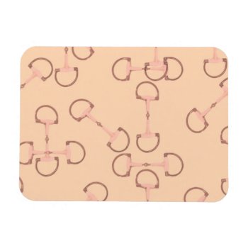 Pink Equestrian Horse Bits Magnet by PaintingPony at Zazzle