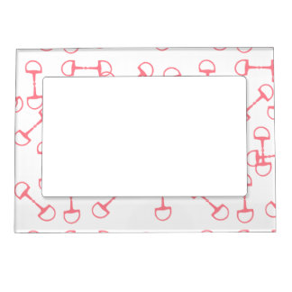 Pink Equestrian Horse Bits Magnetic Photo Frame