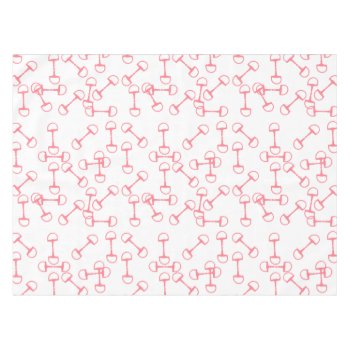 Pink Equestrian Horse Bits Tablecloth by PaintingPony at Zazzle