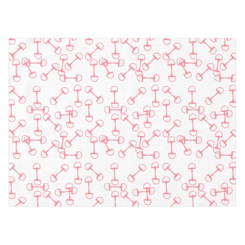 Pink Equestrian Horse Bits Tablecloth