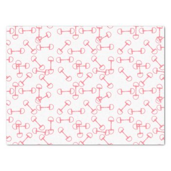 Pink Equestrian Horse Bits Tissue Paper by PaintingPony at Zazzle