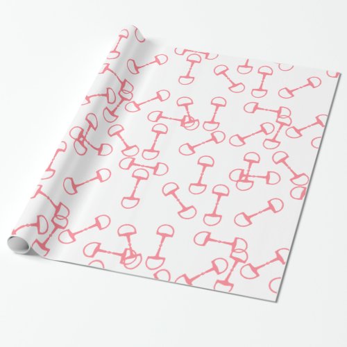Pink Equestrian Horse Bits Wrapping Paper