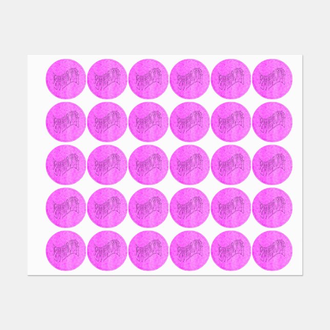 Pink Evelyn Name Logo, Kids' Labels (Sheet)