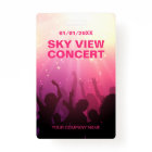Pink Event Staff Badge for Concert or Festival