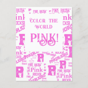PINK EVERYTHING  POSTCARD