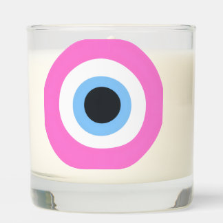 pink evil eye candle