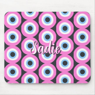 pink evil eye customizable mouse pad